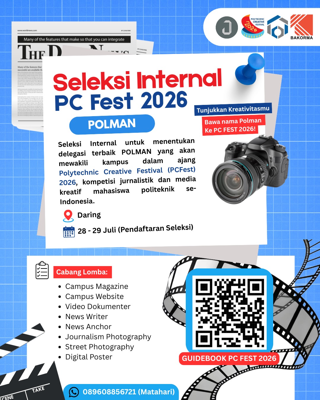Polman Bandung Gelar Seleksi Internal PC Fest 2026, Cari Delegasi Terbaik di Bidang Jurnalistik dan Media Kreatif